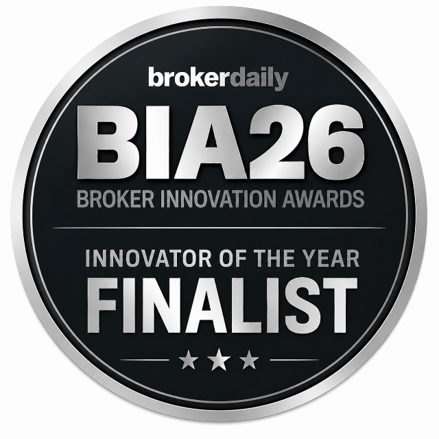Broker Innovation Awards 2026 finalist badge