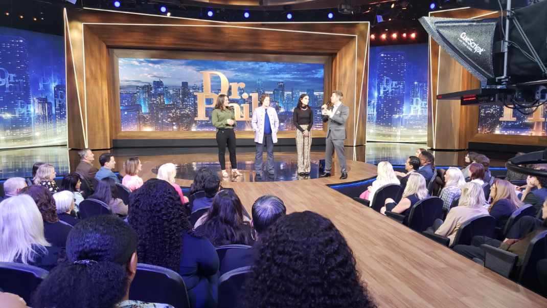 Paul Kolker warming up the Dr. Phil audience