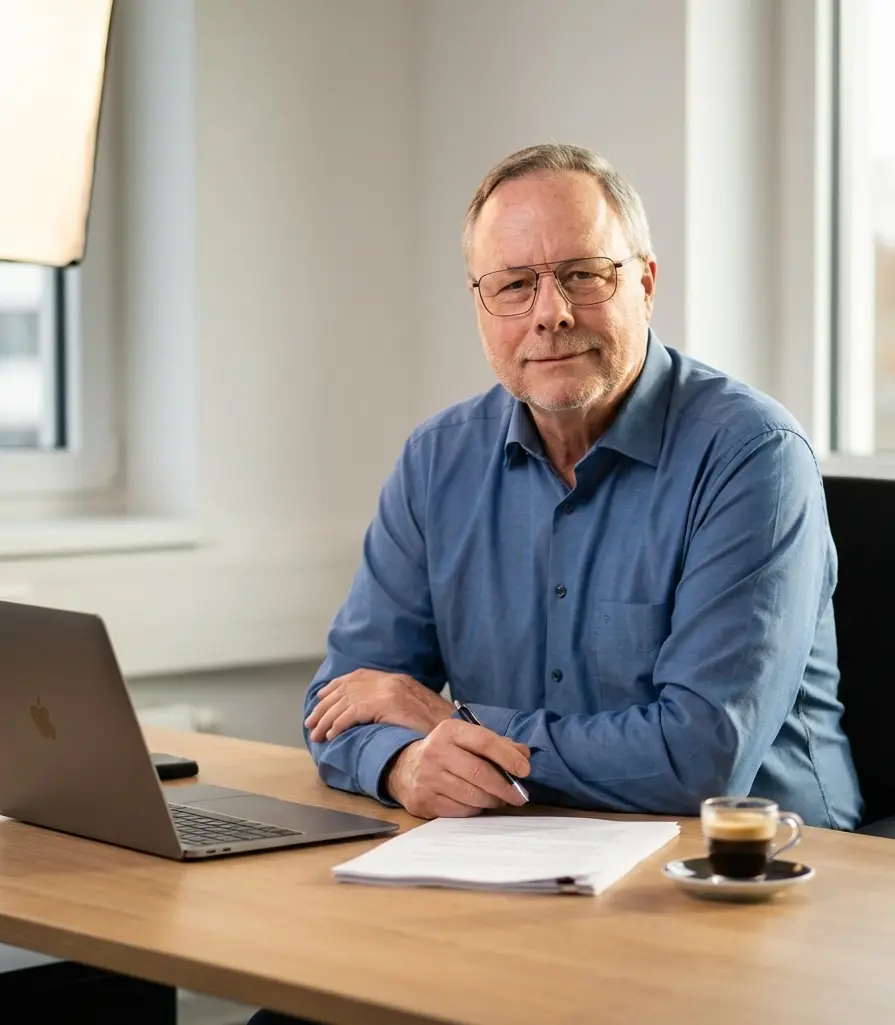 Detlef Kraus, Experte für nicht-versicherungsgebundene Mitarbeiter-Benefits, lächelnd in Businesskleidung, vor neutralem Hintergrund, betont seine Rolle als Speaker und Geschäftsführer der ASS-KO solutions GmbH & Co. KG.