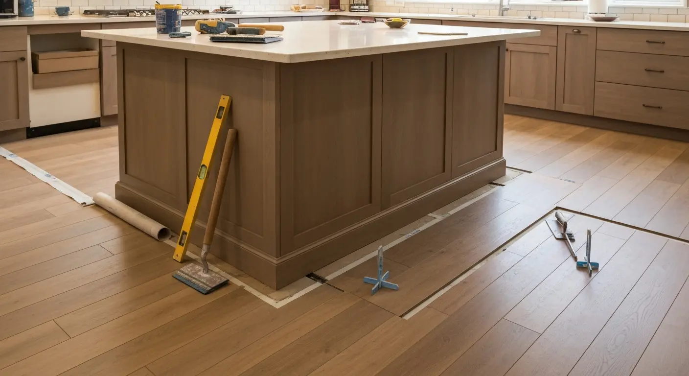 Kitchen floor installation