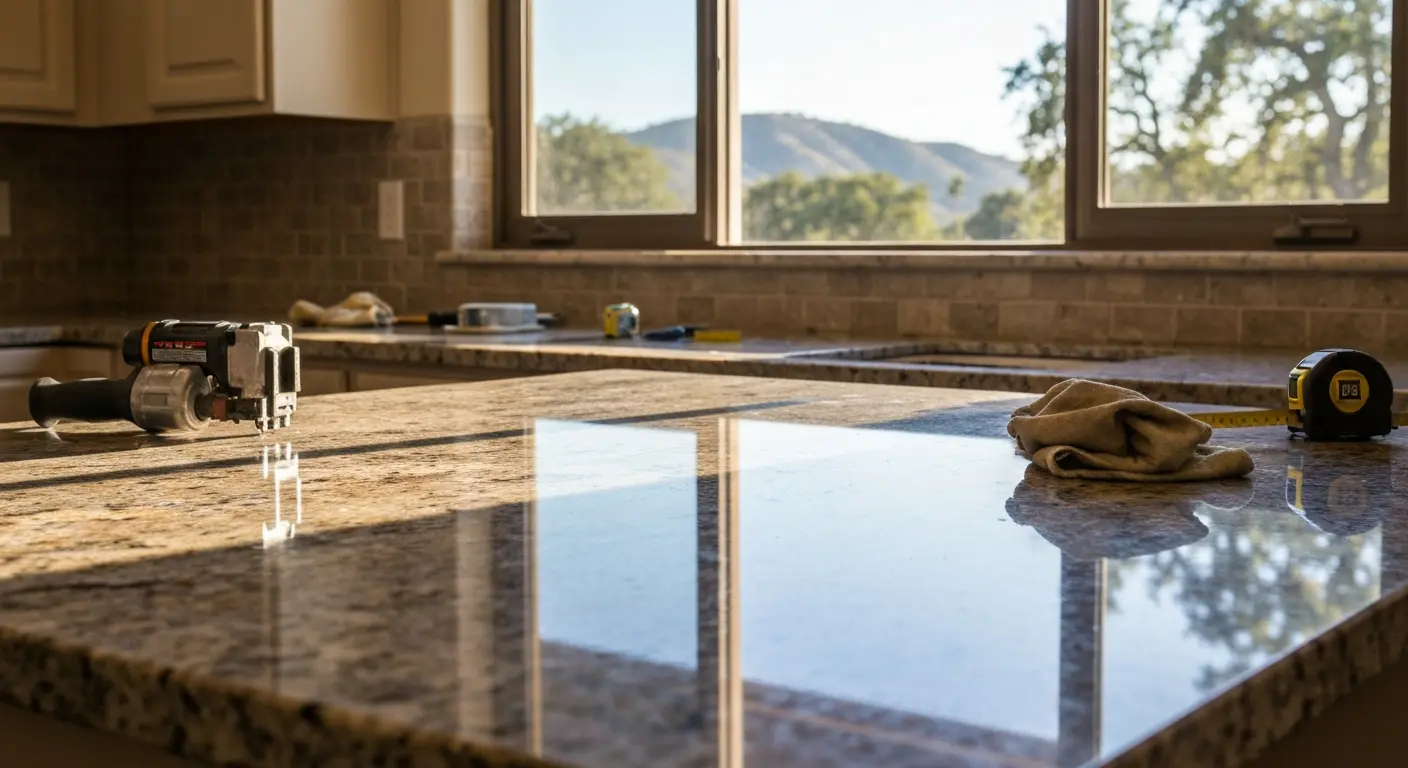Granite countertop installation