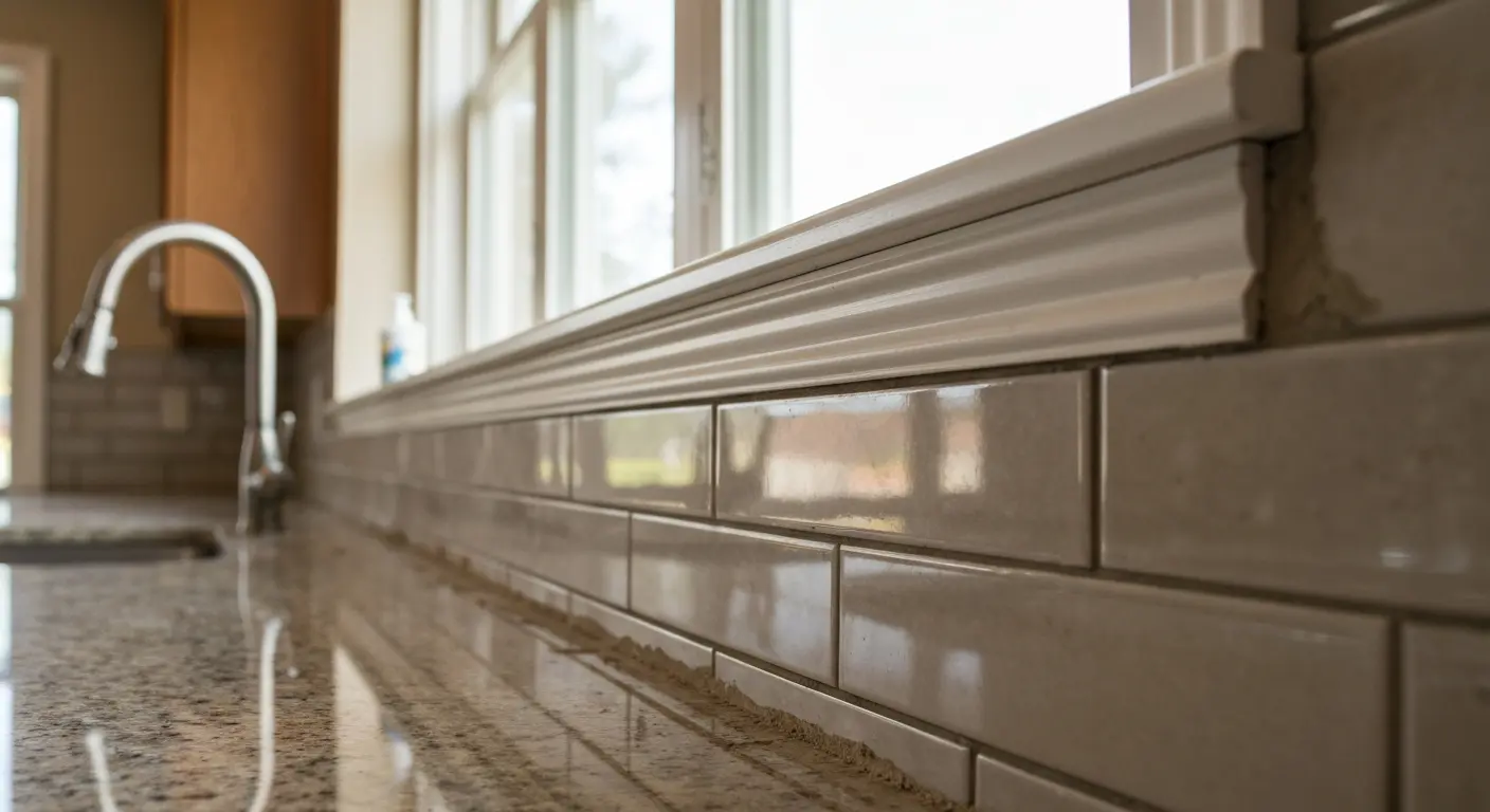 Kitchen backsplash installation