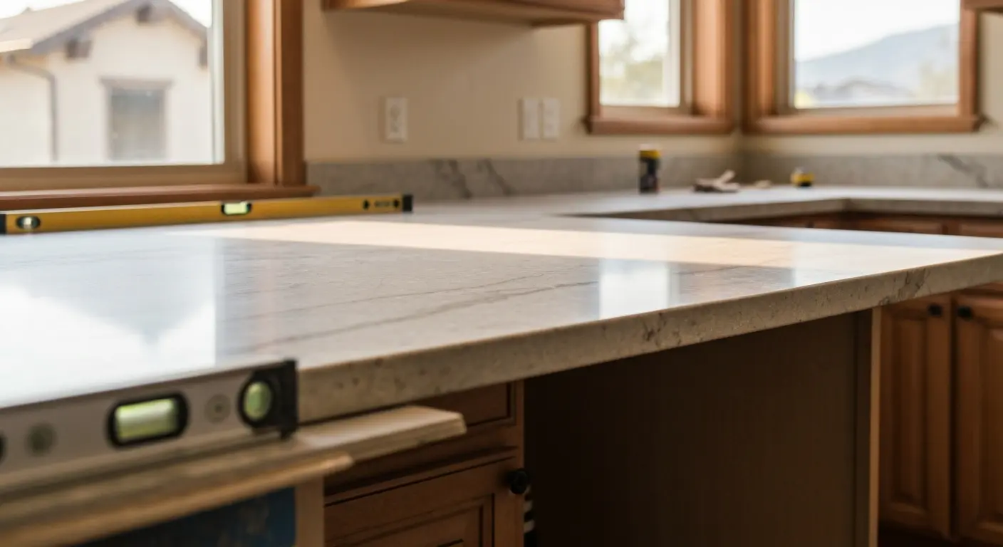 Kitchen countertop installation
