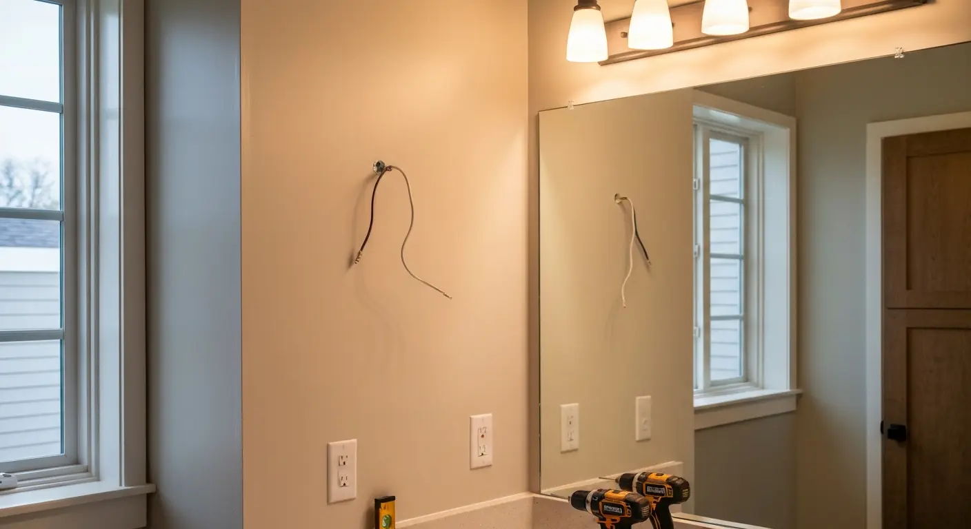 Vanity light installation
