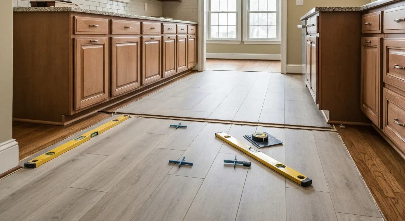 Kitchen flooring installation