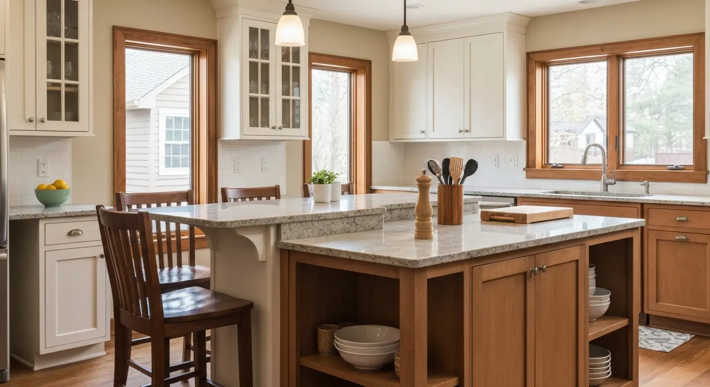 Kitchen island installation