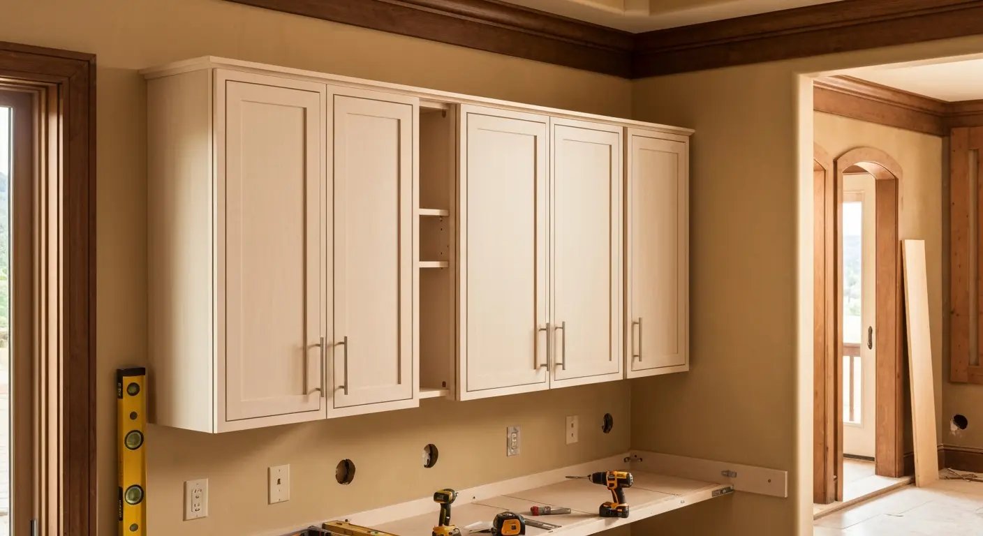 Custom cabinet installation