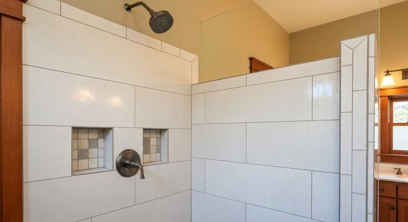 Tile shower installation