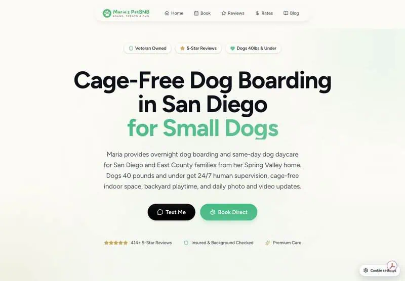 Maria’s PetBnB website project