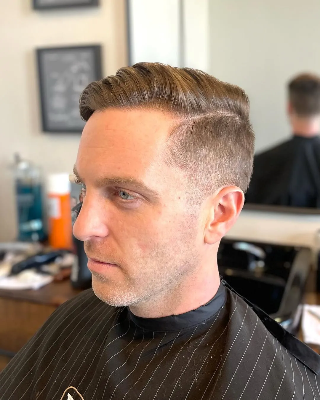 After beard grooming transformation at Cuts By Gage