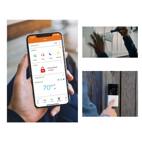 YCK Security app, doorbell camera, and professional camera installation