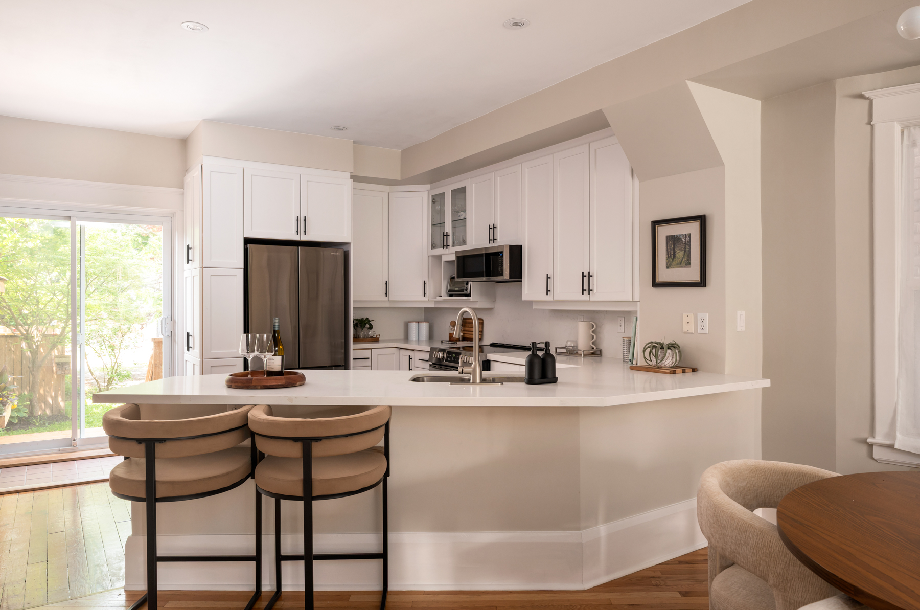 Refreshed white kitchen