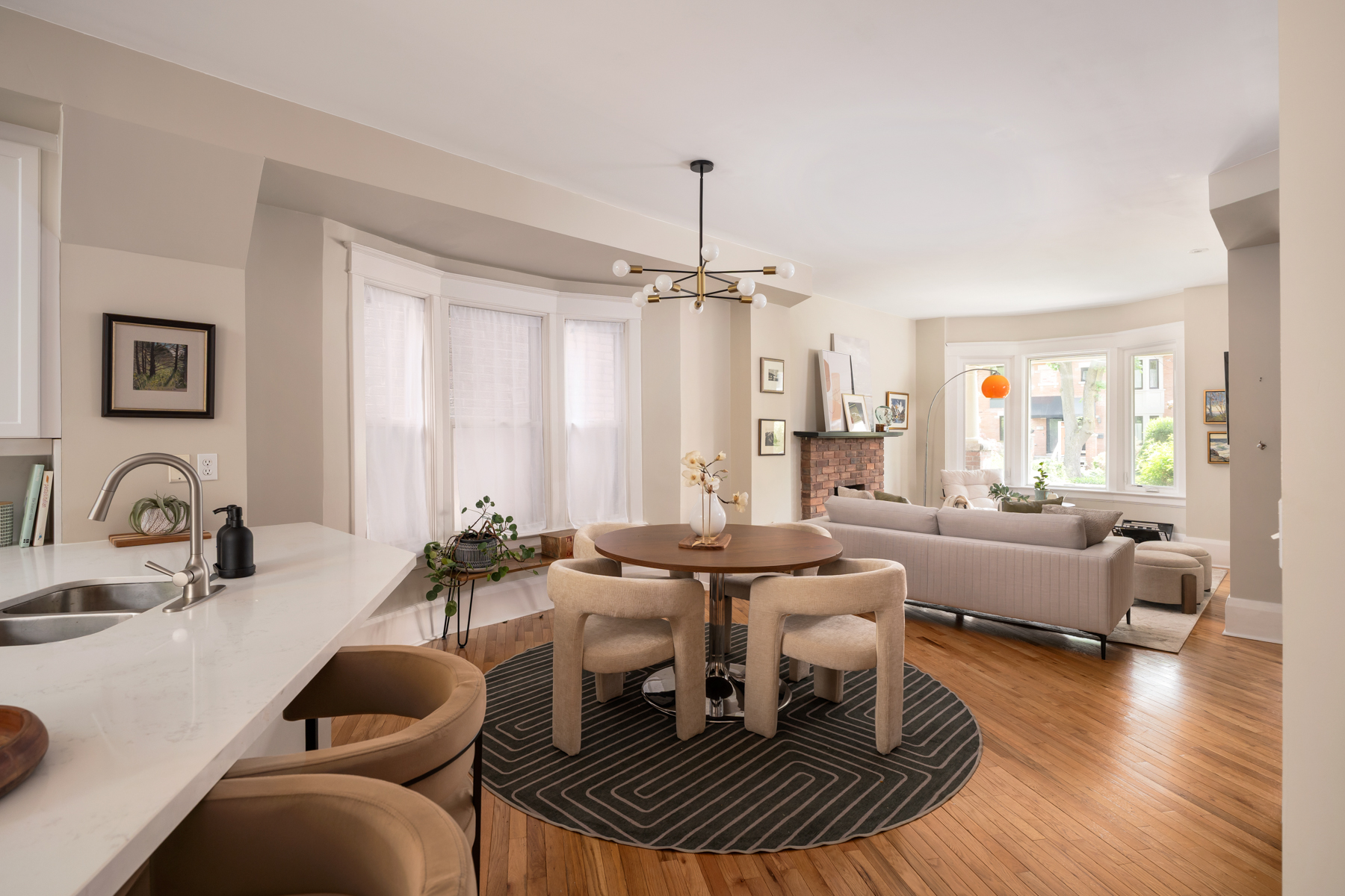 Dining and living open concept