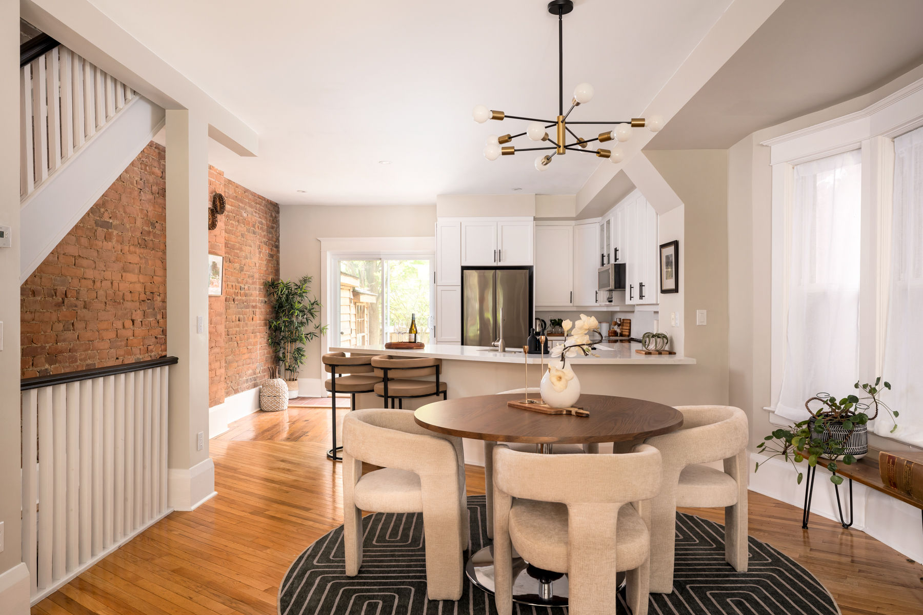 Dining and kitchen