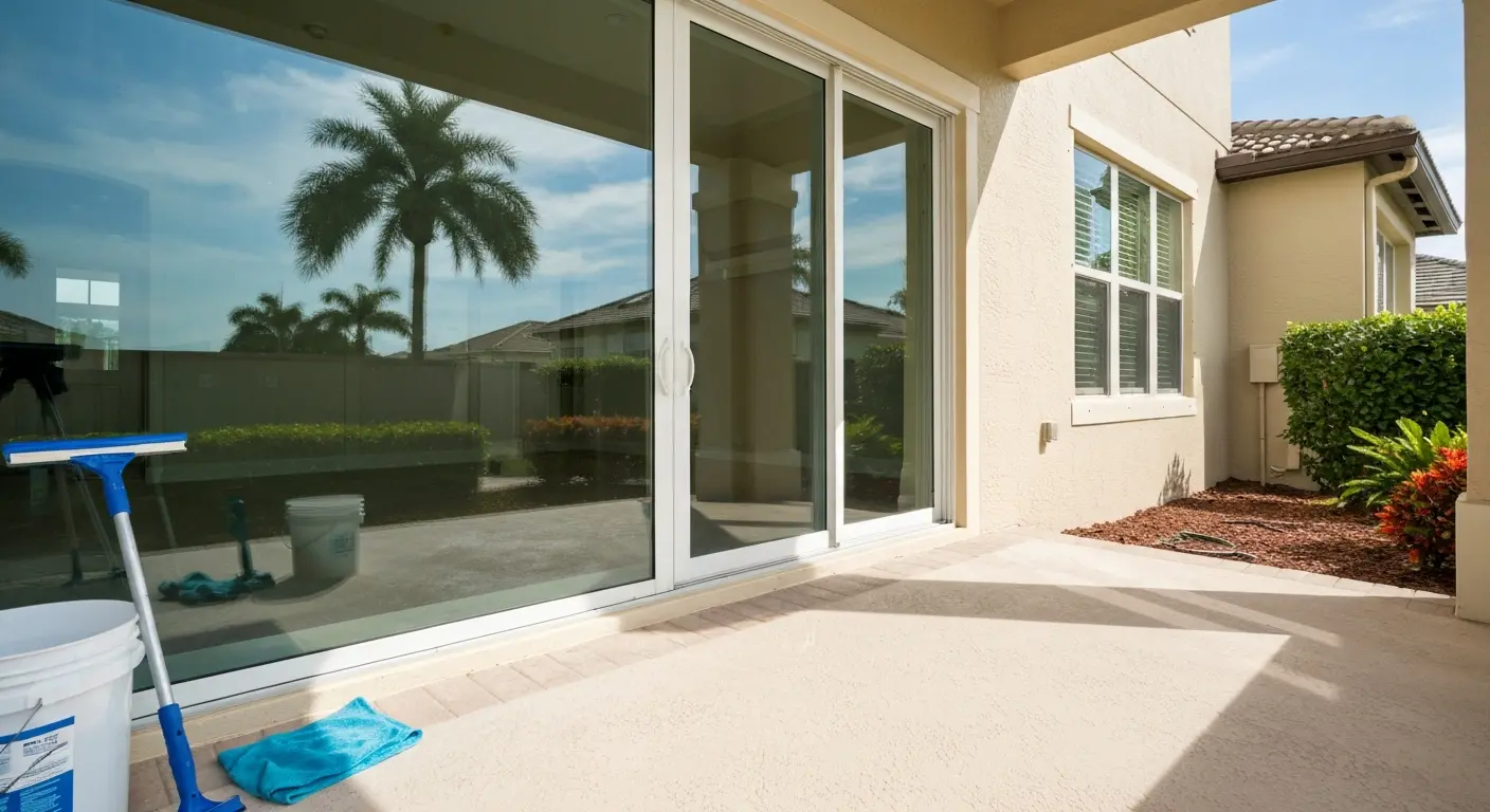 Glass slider and patio door cleaning