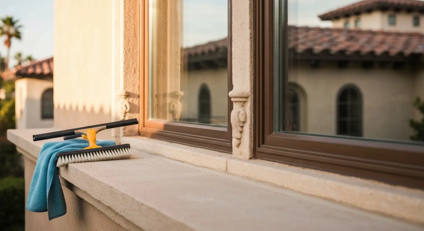 Window frame and sill cleaning service