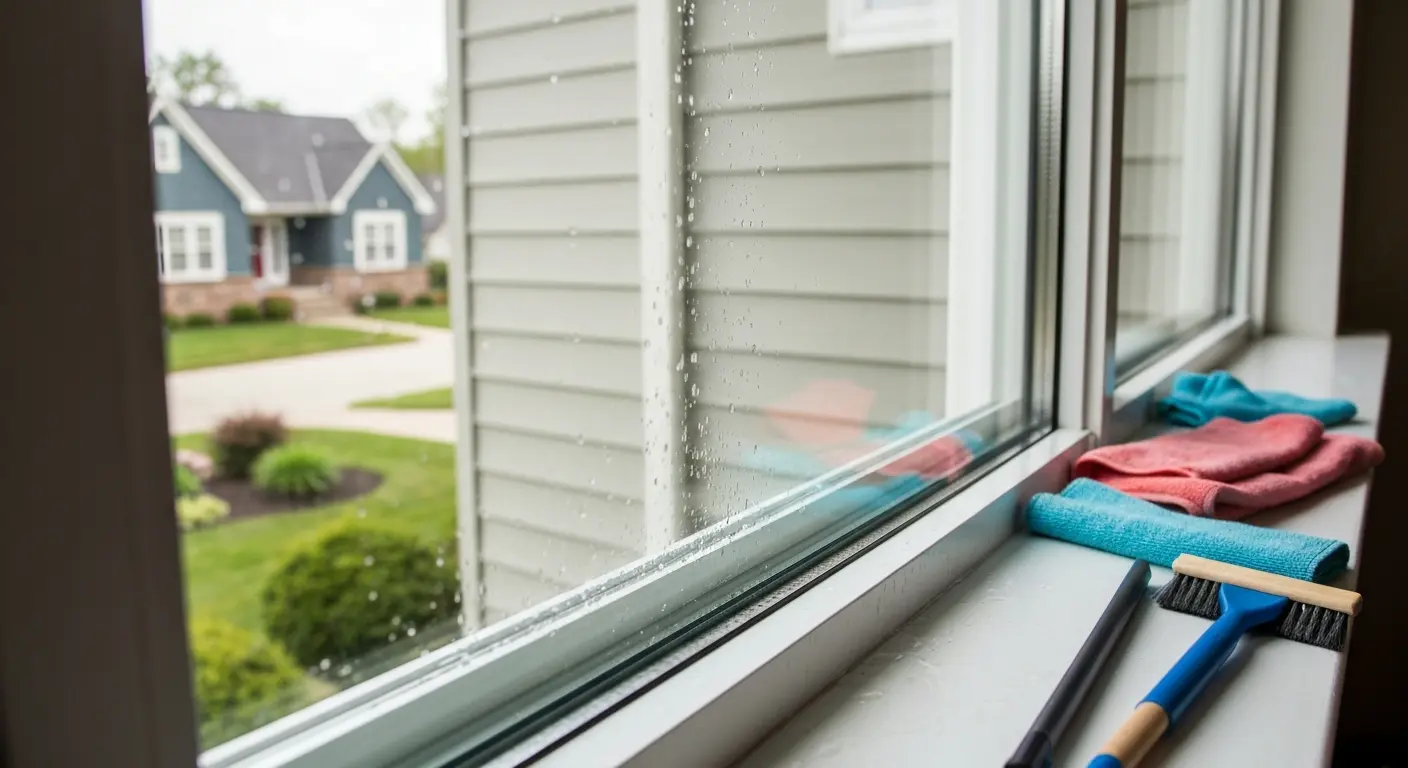 Window track and frame cleaning