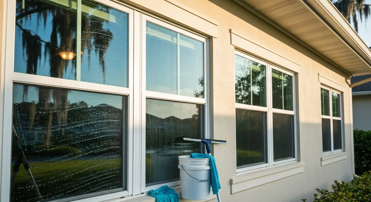 Interior exterior window washing