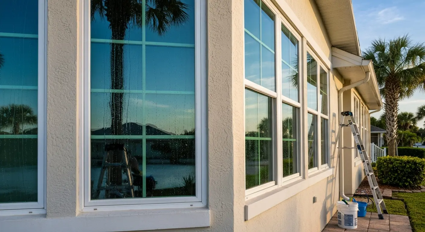 Window washing exterior