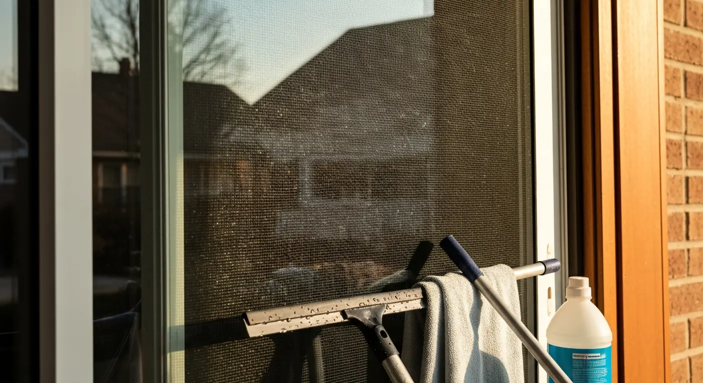 Screen and glass door cleaning