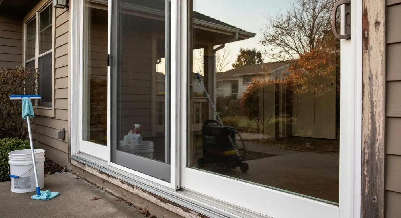 Glass door and slider cleaning