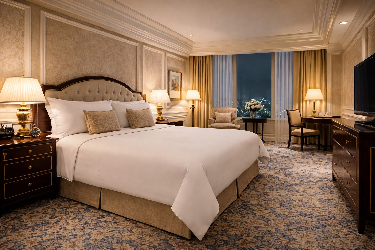 Impeccable hotel rooms
