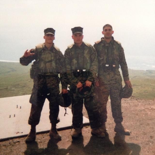 Patrick with fellow Marines