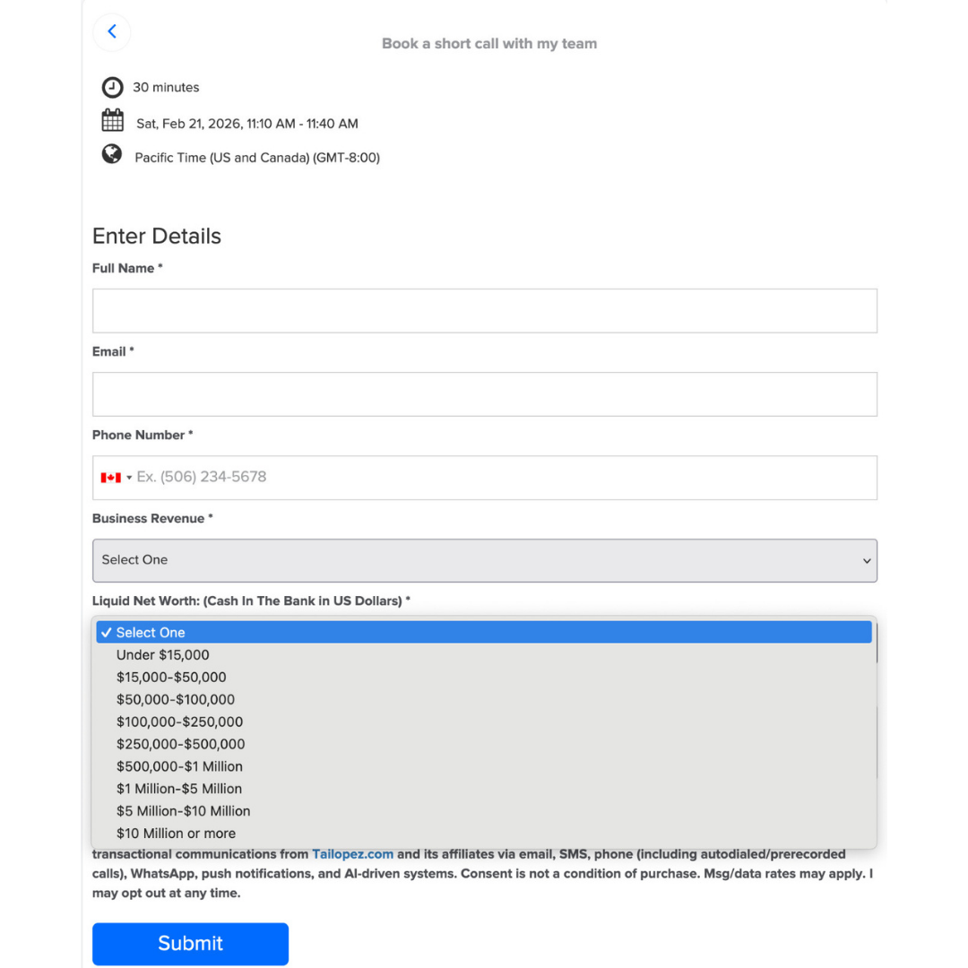 Assessment form