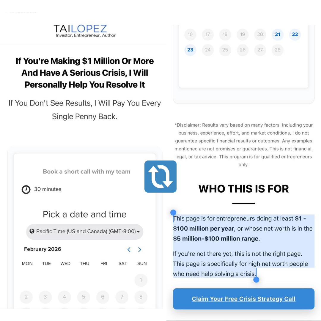 Sales page example