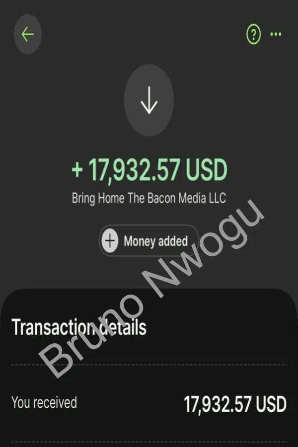 Bruno December high-ticket closing commission payment of $17,932