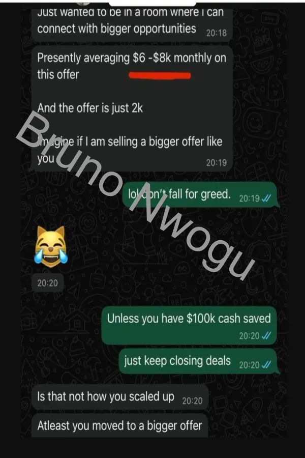 Student testimonial averaging $6,000 to $8,000 per month