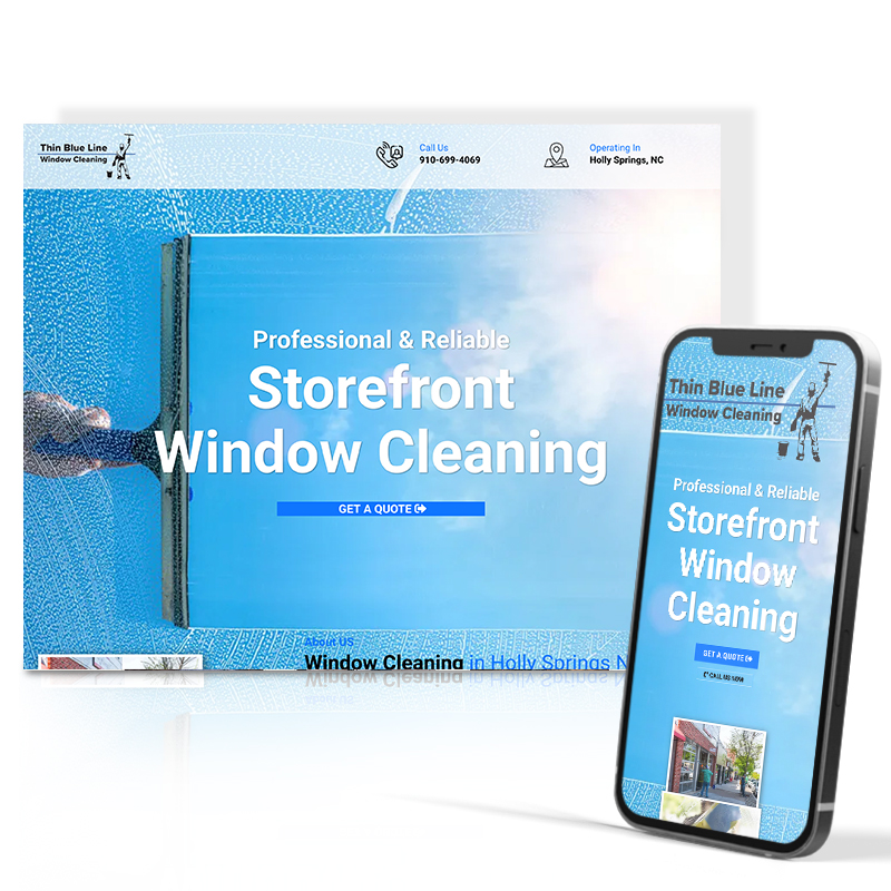 Thin Blue Line Window Cleaning website design