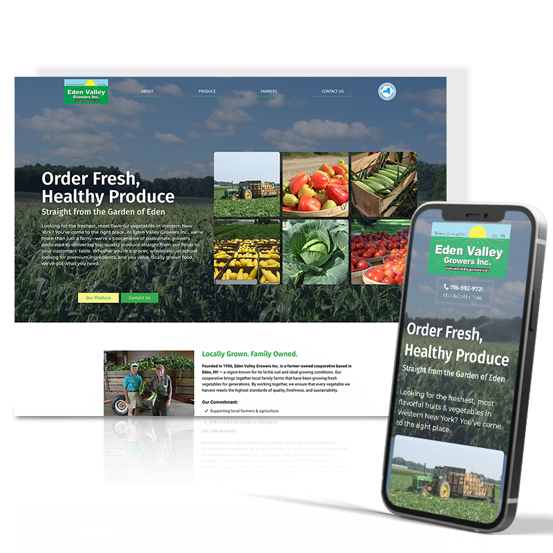 Eden Valley Growers website design