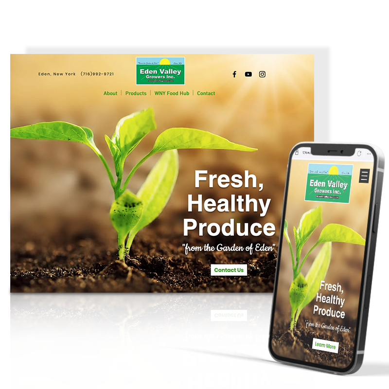 Eden Valley Growers website design