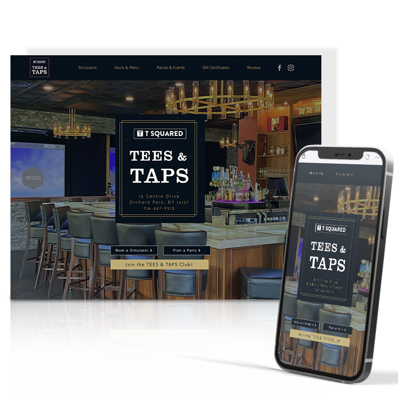 T Squared TEES & TAPS website design