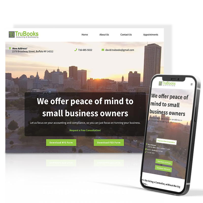 TruBooks Accounting & Bookkeeping website design