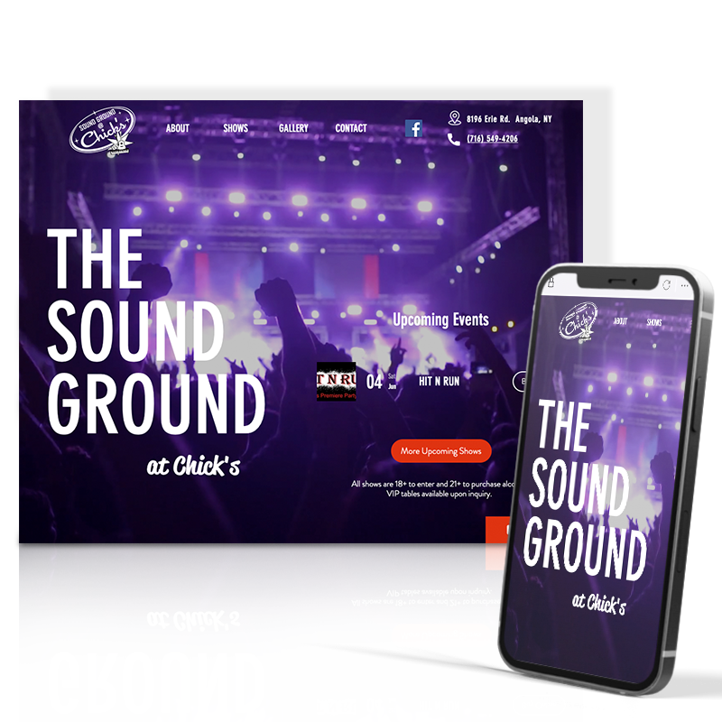 The Sound Ground website design