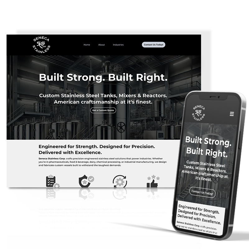 Seneca Stainless Corp. website design
