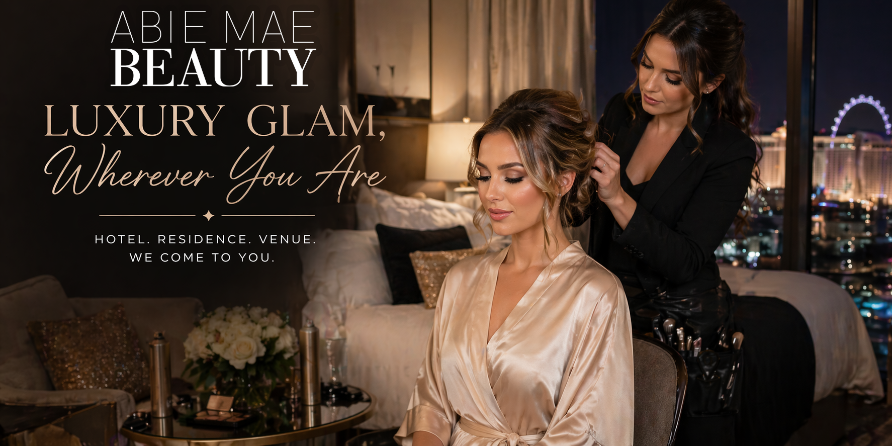 ABIE MAE BEAUTY luxury glam header