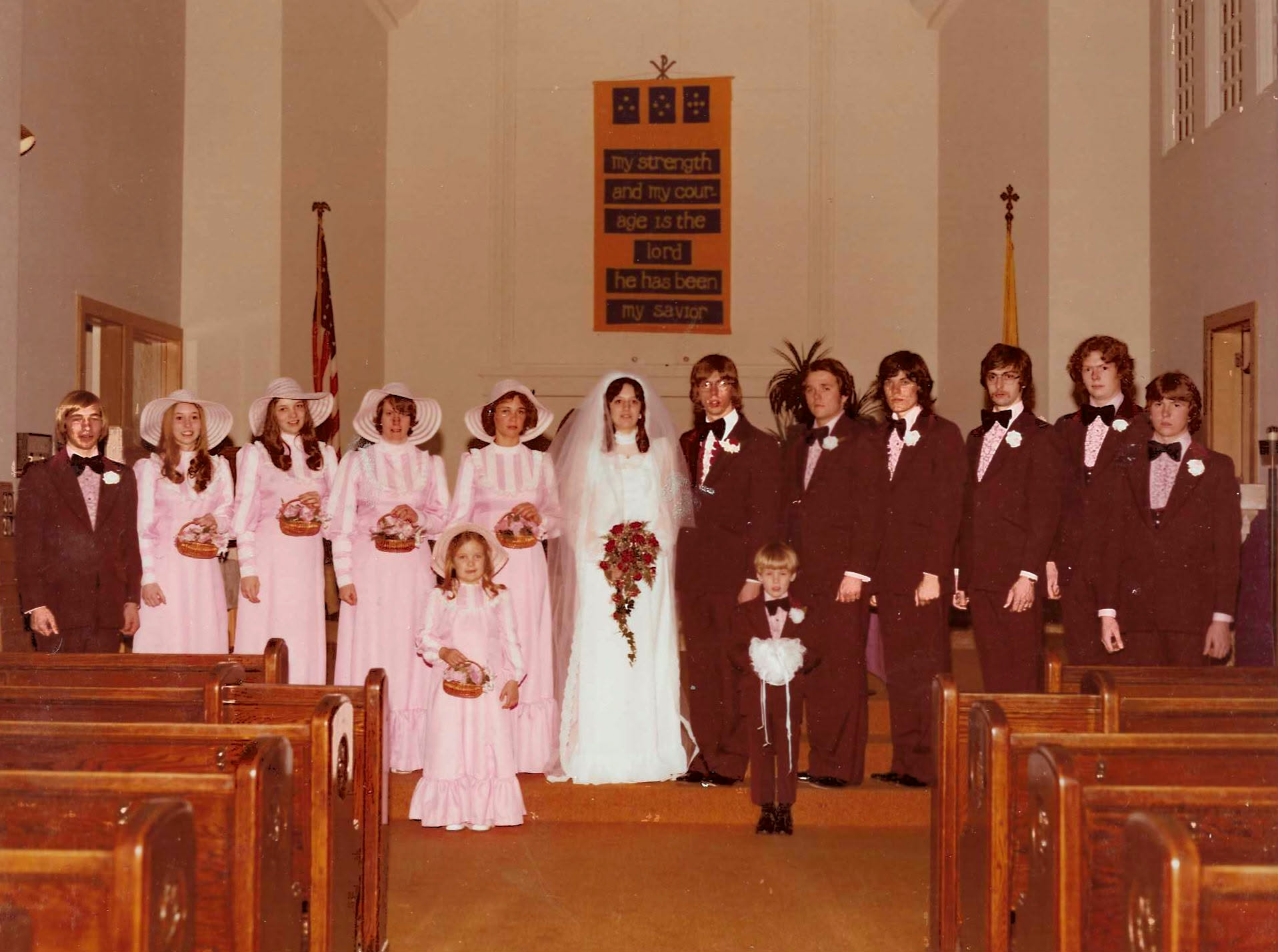 Full wedding party, 1974