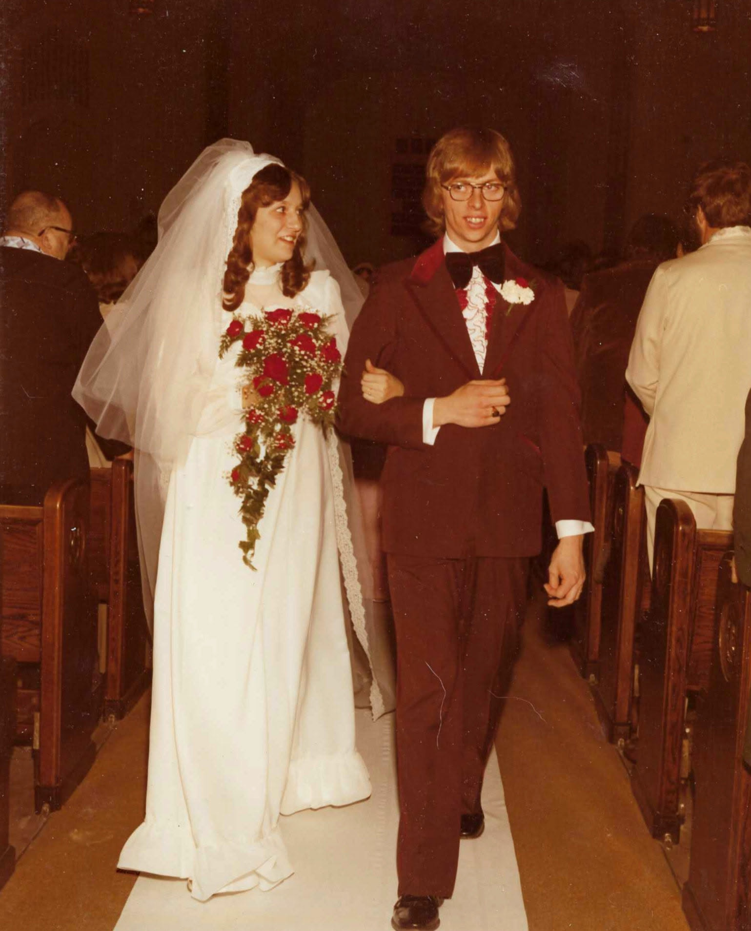 Lighting the unity candle, 1974
