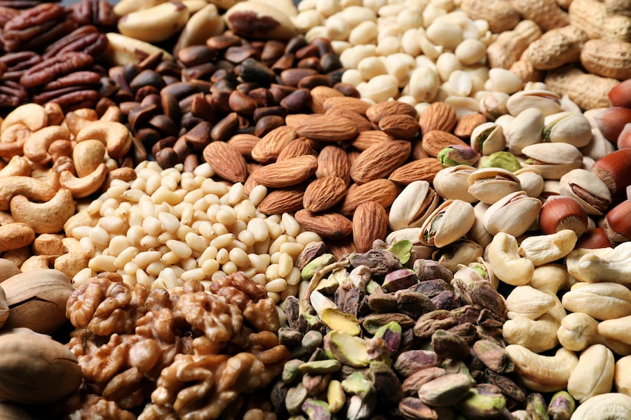 Premium pistachios almonds cashews walnuts and mixed nuts