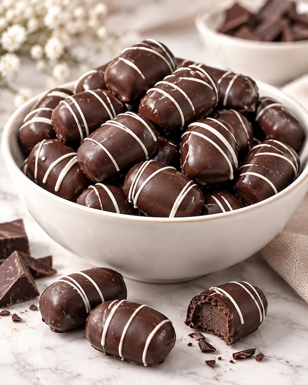 Pistachio and almond chocolate dates