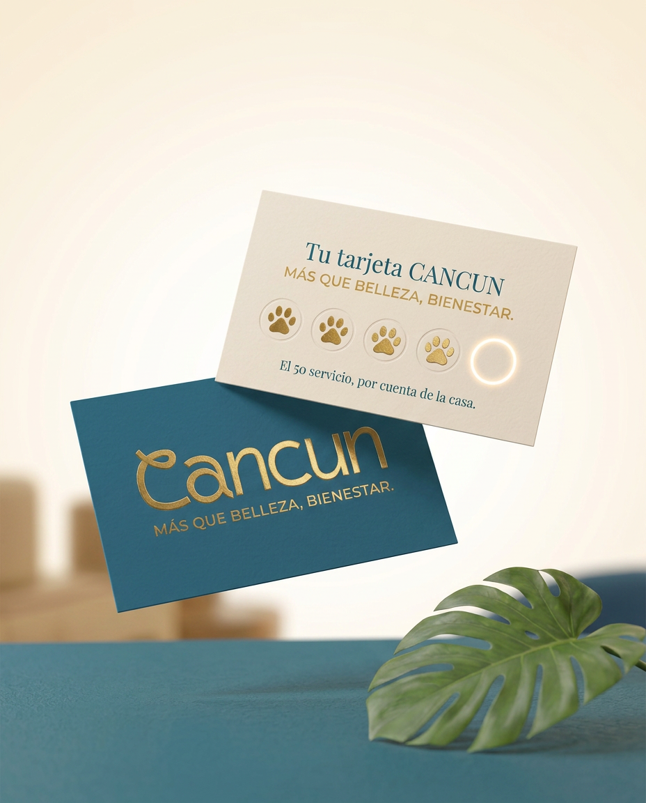 Tarjeta CAN-CUN con el quinto servicio por cuenta de la casa