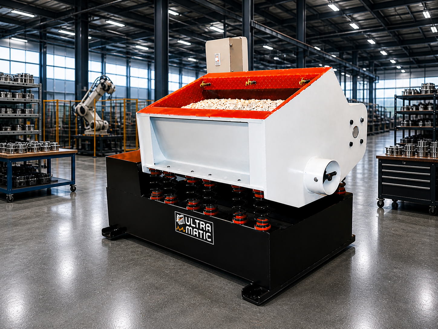 Vibratory tub machine