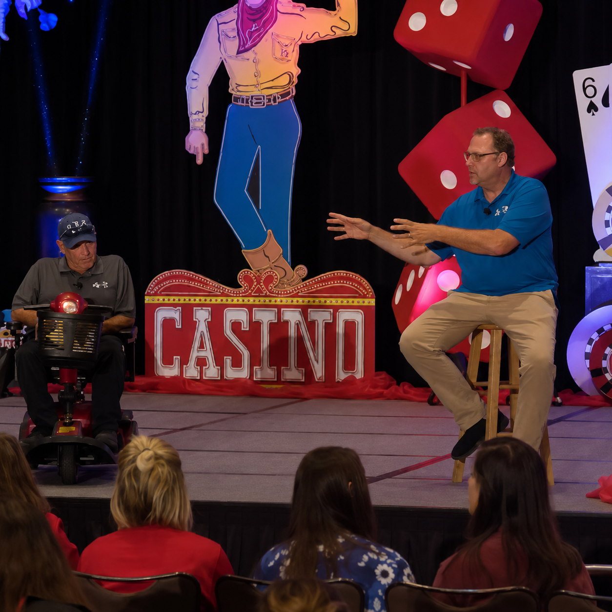 Dave Clark and Doug Cornfield presenting the Dream Loud keynote on stage