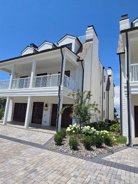 One of three waterfront custom homes roofed in Beaufort, North Carolina
