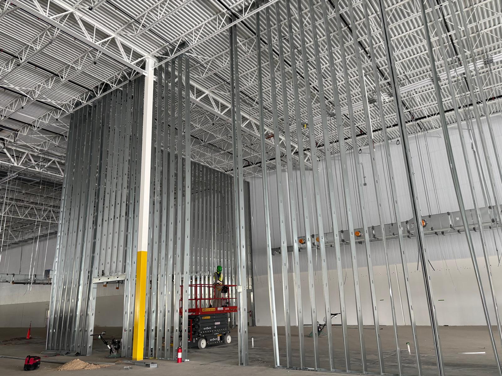 Commercial remodeling work in progress