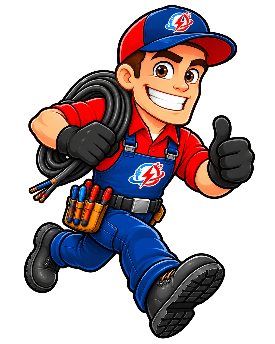 Smart Power 360 running electrician graphic