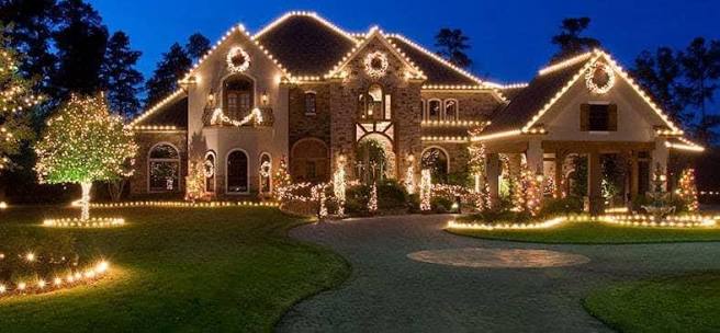 Christmas Lighting — Warm Exterior Glow